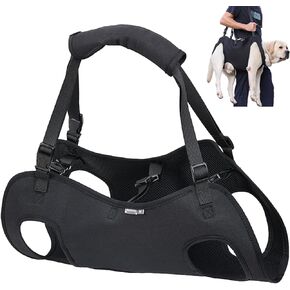 Dog Lift Harness, Emergency Backpack Pet Legs Support & Rehabilitation Dog Sling Carrier, Adjustable Lifting Straps Dog Carrier for Senior Elderly Dogs Joint Injuries Arthritis M