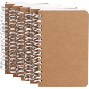 Spiral Notebook, 5 Pack Small Pocket Size Notebooks for Writing Drawing Note Taking, 3.5"x5.5", 180 Ruled Pages, 90 Sheets