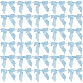 AIMUDI Ivory Satin Bows - 50 Counts, 2.5" x 2.5", Perfect for Gift Wrapping, Holiday Crafts, Wedding Favors, Baby Showers