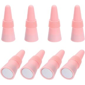 MECCANIXITY 8Pcs Wine Stoppers High Temp Silicone Plug T Shaped Wine Bottle Stopper Wine Outlet Cap 4 color