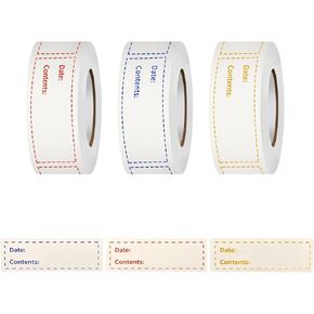360Pcs Removable Freezer Labels, 1x3 inch Food Storage Stickers, Waterproof, Oil Resistant, Easy to Clean and Write Food Labels, Suitable for Kitchen, Restaurants, Markets, Office