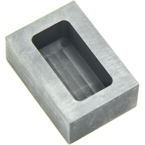 Graphite Ingot Mold, Melting Casting Mould, Silver Ingot, for Gold Silver Aluminum Copper Brass Zinc Plumbum and Alloy Metals,(55x37x20mm-200g Gold; 100g Silver)