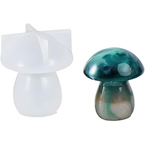 White Mushroom Resin Molds 3D Mushroom Silicone Molds Mushroom Mold for Epoxy Resin Casting Home Decor DIY Soap Making Mold Resin Casting Molds Jewelry Casting Supplies
