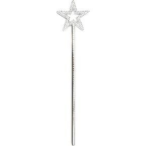 UOUYOO Silver 13 Inches Star Wand Angel Wand Sticks Princess Wand Fairy Wand Plating Wand Silver Star Wands for Halloween, Christmas, Thanksgiving, Holiday Shows