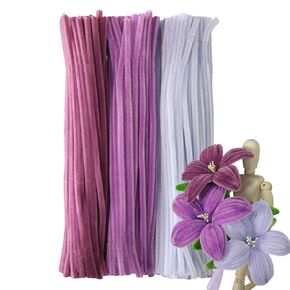 300pcs Ombre Light Green Pipe Cleaners - Fluffy Craft Pipe Cleaners in 3 Shades for Arts & Crafts, Perfect for Flowers, Animals & Decorations (12 x 0.24 inches)