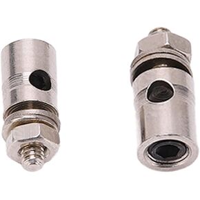 Alomejor RC Push Rod Connectors, Stainless Steel Silver RC Push Rod Connectors Adjustable 10pcs RC 1.8mm Pushrod Connector Linkage Stoppers for RC Model Airplane Parts