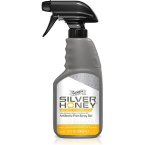 Absorbine Silver Honey Hot Spot & Wound Care Spray Gel 8oz Bottle, Manuka Honey & MicroSilver BG, Medicated for Dogs, Cats, Small Animals