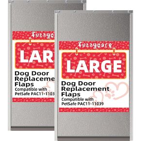 2PACK Large Dog Door Replacement Flap with Screws,Doggie Door Replacement Flaps Compatible with PetSafe Freedom Doggie Doors PAC11-11039,10 1/8" X 16 7/8",Weather Resistant and Easy to Install