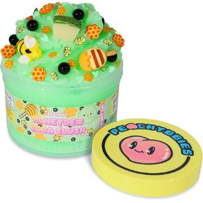 Peachybbies Honeydew Boba Slush Slime, Made in USA Premium Slime, 100% Authentic Peachybbies, 7 oz. ICEE, Scented Slime from The Original Peachybbies Slime Shop, ASMR, Gifts for Kids, Fidget Toys