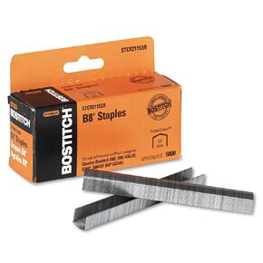 Bostitch B8 PowerCrown Premium Staples, 3/8 inch Leg Length, 5000/Box