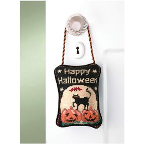 Peking Handicraft 31TA846CC7 Happy Halloween Needlepoint Door Hanger