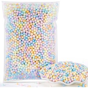 55000 Pieces Colorful Foam Beads - Mini Foam Beads 4-6mm for Slime,Colorful Foam Ball Filler,Tiny Packing Arts DIY Crafts Supplies,Assorted Size Foam Balls Wedding and Party Decorations