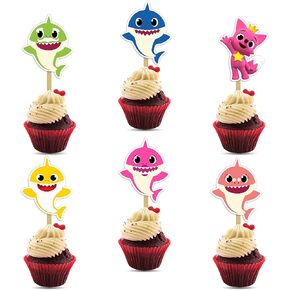 Bby Shark Cupcake Topper - زينة عيد الميلاد