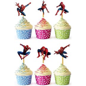 24PCS Cupcake Toppers Cake Toppers,. Happy Birthday Party Supplies Pet Cake Decorations for s, Kids Birthday Party