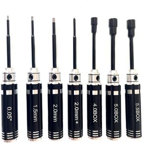 Mini RC Hex Screwdriver Nut Driver Set RC Car Tools for 1/18 1/24 RC Mini Crawler Car TRX4M SCX24 FCX24(7PCS)