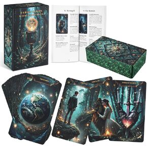 Tarot Cards with Guide Book for Beginners Original Unique Pretty Tarot Oracle Deck Set with Guidebook Standard Size 78 Cards