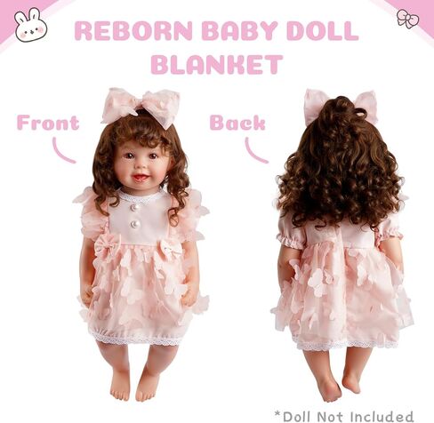 Babeside 4 PCS Reborn Baby Doll Clothes Preshing for 17-22 Inch Baby Dolls ، Pink Boy Baby Doll Dity with Baby Doll Hat Doll و Doll Diaper for Wresiality Baby Doll Associory in Saudi Arabia