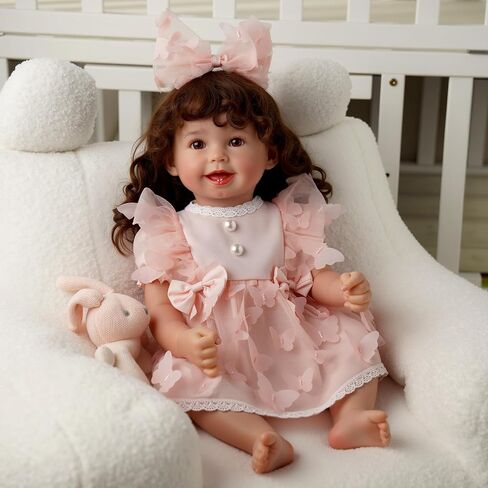 Babeside 4 PCS Reborn Baby Doll Clothes Preshing for 17-22 Inch Baby Dolls ، Pink Boy Baby Doll Dity with Baby Doll Hat Doll و Doll Diaper for Wresiality Baby Doll Associory in Saudi Arabia