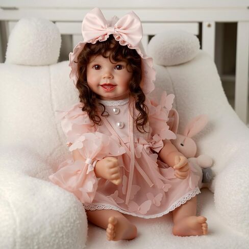 Babeside 4 PCS Reborn Baby Doll Clothes Preshing for 17-22 Inch Baby Dolls ، Pink Boy Baby Doll Dity with Baby Doll Hat Doll و Doll Diaper for Wresiality Baby Doll Associory in Saudi Arabia