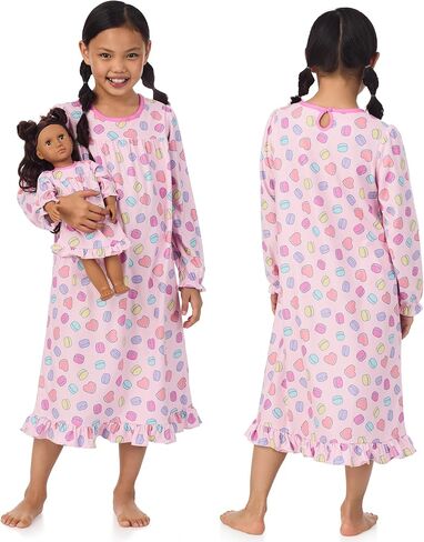 Saint Eve Kids Girl و Doll مطابقة مجموعة ثوب النوم ، فستان ناعم طويل الأكمام in Kuwait