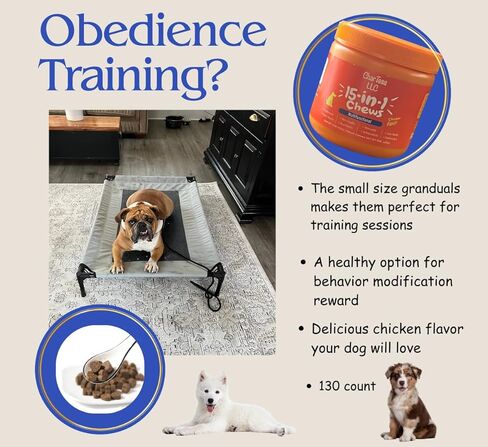 15-in-1 Multivitamin Dog or Cat Chews - Salmon Oil, Immune Support, Heart Health, Hip and Joint Health - 130 Soft Chews in Kuwait