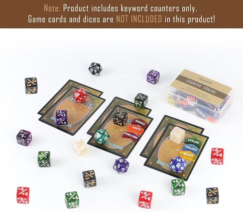 60Pcs MTG Counters/Keyword Counters for Magic The Gathering, Colorful Coded MTG Tokens, Improved Gameplay with This Great Magic The Gathering Gift/MTG Gift in Kuwait