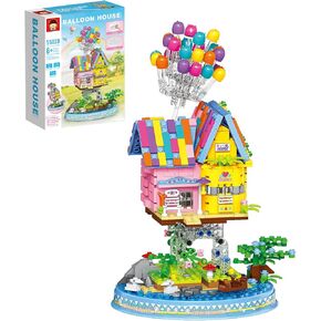 Balloon House Building Kit for Kids with Lights,Creative Suspended Gravity Balloon Flying House Building Block Model Toys. for 6+ Years,Boy,Girl New 2024 (931 Pieces)
