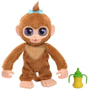 Just Play furReal Peanut The Playful Monkey Interactive Toy, 15-inch Realistic Plush, Kids Toys for Ages 4 Up
