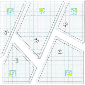 Quilting Template Set Acrylic Cutting Templates for Quilting Sewing Machine Ruler DIY Hand Patchwork Quilt Templates Ruler for Cut Mats 9 x 9 Inch (Classic Style)