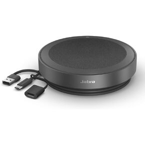 Jabra Speak2 75 (2025 Edition) Wireless Bluetooth Speakerphone - 4 Noise-Cancelling Mics, 65mm Speakers - New Linking Feature - USB-A & USB-C Adapter - Certified for Microsoft Teams - Dark Grey