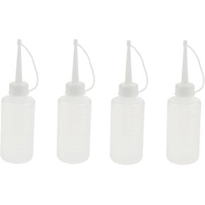 dophee 4Pcs 120ML Sewing Machine Oil Bottle Plastic Oiler Long Spout Oiling Bottle for Sewing Machines Bicycles Household Appliances Power Tools Refueling