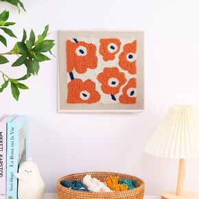 Punch Stitch Kit,Punch Needle Kit for Beginners,Healing Weave Punch Stitching Kit,Complete Punch Needle Kit,DIY Punch Needle Kits, with Patterns, Tools, Yarns, Hoop, Instruction for Adults