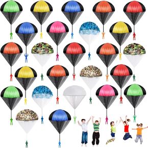25 PCS Parachute Toy ، ألعاب الطيران في الهواء الطلق ، ألعاب المظلة للأطفال ، تشابك المظلة المجانية رمي الألعاب ، رمي المظلة المظلة المظلي لصالح الحفلات الصغار