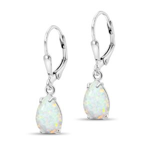 925 Sterling Silver Opal Earrings for Women - October Birthstone Teardrop Leverback Earrings