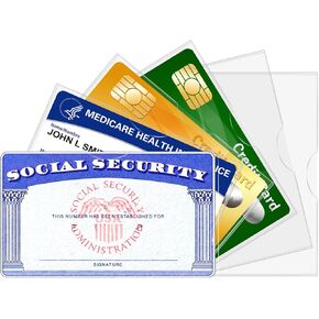 6 حزمة حمية بطاقة الضمان الاجتماعي ، حامي بطاقة Medicare ، حامل بطاقة الضمان الاجتماعي ، حامي بطاقة SSN بطاقة بطاقة الائتمان ، واقي بطاقة الهوية ، وأكمام العمل -3.8x2.32