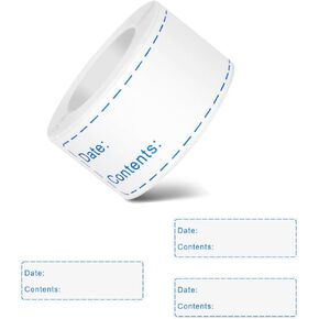 Removable Labels Easy Clean No Residue,Food Containers Labels Roll, Refrigerator Freezer Paper Label.Kitchen Labels (1 Rolls 150 Labels)