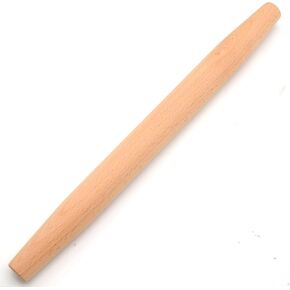 Wooden French Rolling Pin for Baking and Pastry (beech wood, 16 inches)