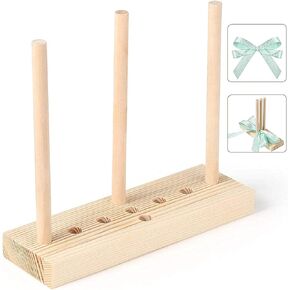 Hand Bow Maker, Adjustable Wooden Bow Making Tool with Wooden Board Sticks for Ribbon DIY Crafts.