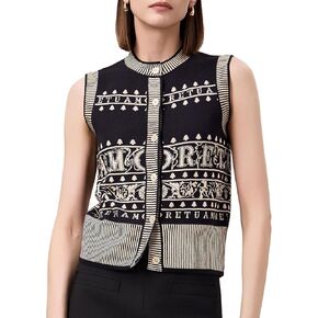 Amoretu Women's Lyocell Knit Sweater Vests Button-Up Pattern Classic Tops, 2024