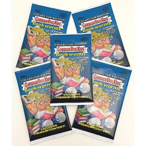 5 FOIL Packs Topps 2022 GPK Garbage Pail Kids Book Worms Collector Card Stickers