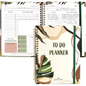 Beautiful To Do List Notebook - Aesthetic Daily Planner to Easily Organize Your Tasks And Boost Productivity - Stylish Undated Planner And School or Office Supplies For Women
