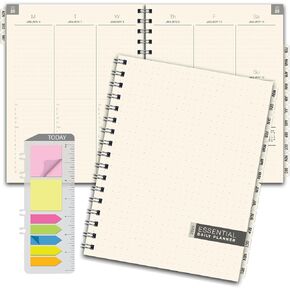 ESSENTIAL 2025 Monthly & Weekly Planner with Tabs, 8.5"x11": 14 Months (November 2024 - December 2025), Professional, Simple, Easy-to-Use Design and Frosted Poly Cover for Extra Protection (Frosted)