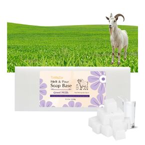 5.2 lb Goats Milk Soap Base for Soap Making, with Goat Milk Soap/Shea Butter/Honey/Oatmeal/Cocoa Butter/Clear Soap Base,Moisture,Natural Glycerin Melt and Pour White Soap Base
