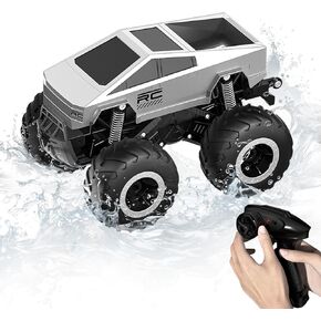 Monster Truck Toy 1:16 Scale Toy RC Remote Control Car Off-Road Pick-up Truck, 4WD Waterproof Monster Truck Toys, 2.4GHz Cybertruck Toy RC Car for All Terrain, for Boys/Girls Age 6 7 8 9 10-12+