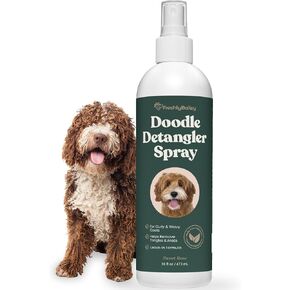 Doodle Detangler Spray - Natural Dog Detangling Spray and Leave in Conditioner for Dogs - Great for Goldendoodle, Poodle, Labradoodle, Bernedoodle - 16 Fl Oz Freshly Bailey