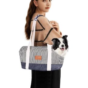 Happytails Pet Sling Carrier ، حقيبة حامل خالية من اليدين للكلاب والقطط ، حقيبة الحيوانات الأليفة المسافرة القابلة للطي ، حقيبة سفر للحيوانات الأليفة المعتمدة على شركات الطيران ، لون الربط