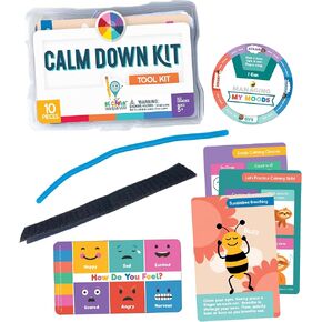 Carson Dellosa 10-Piece Calming Corner Tool Kit, Feelings Wheel, Emotions Chart, Anxiety Relief Items, Fidgets for Kids, and More Emotional Support Classroom Supplies