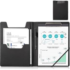 Procase Clipboard Folder Portfolio ، Leather Business Padfolio Organizer Size Professional Folder Folder لمجلة مقابلة استئناف مدرسة المؤتمر -