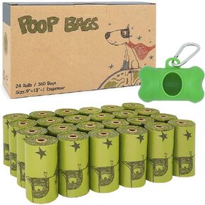 Ley's Dog Poop Bags 360 Count, Biodegradable Poop bags Extra Thick Strong, Eco-Friendly Dog Waste Bag, Doggie Bag Refill Rolls