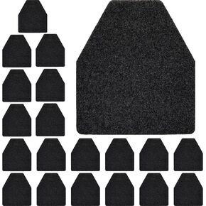 Nuanchu 20 Pack Nonslip Floor Mats - Water Absorption Urinal Mats, Bathroom Urinal Floor Pads for Men's Restroom (Black)